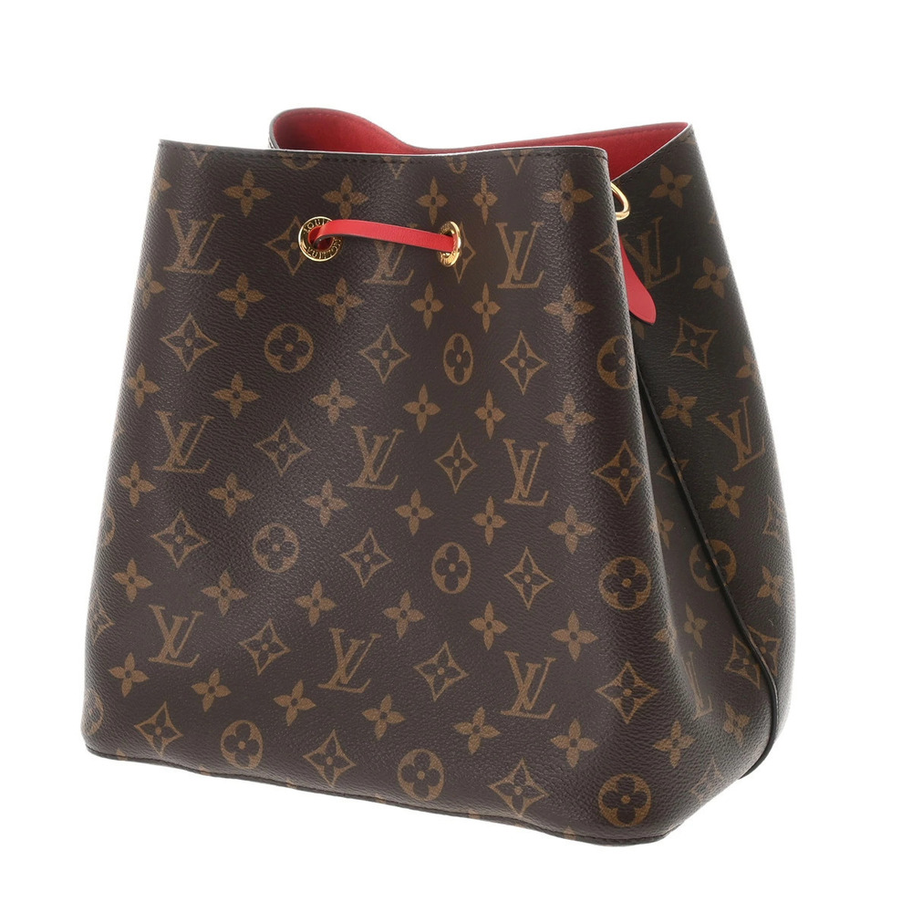 Louis Vuitton Canvas Monogram Bag Coquelicot NeoNoe Shoulder Red